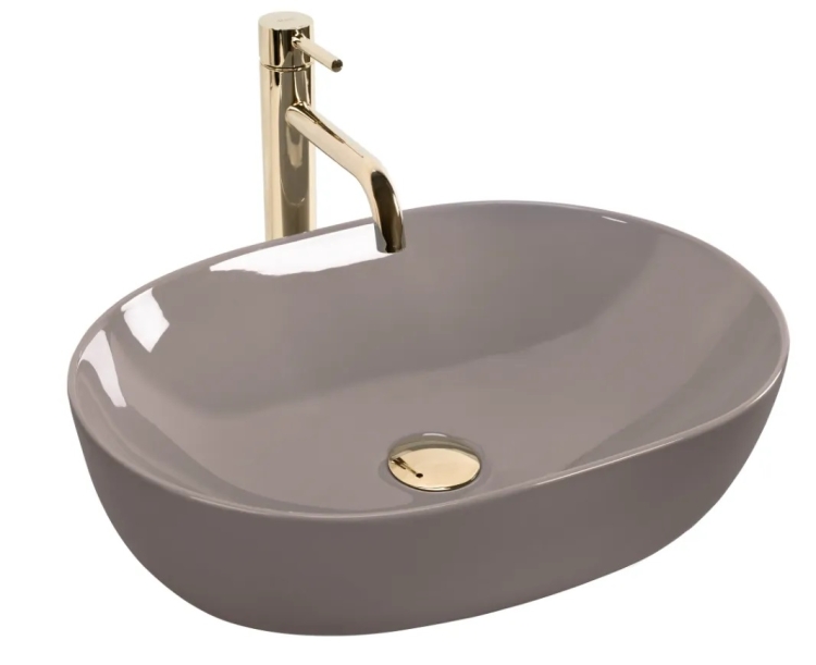 умывальник Rea Lisa 49x35 beige shiny (REA-U6380)