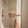 скребок для стекла душевой кабины Rea brush copper (REA-72065)
