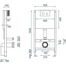 инсталляционная система Rea для унитаза +  кнопка F black (KPL-90007)