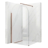 душевая стенка Rea Heaven 90x200 безопасное стекло, прозрачное brush copper (REA-K6686)
