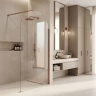 душевая стенка Rea Heaven 90x200 безопасное стекло, прозрачное brush copper (REA-K6686)