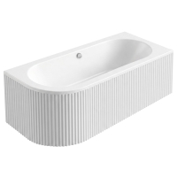ванна акриловая Rea Orion Stripe 169,5x75 Right угловая, пристенная, white (REA-W0076)