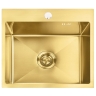 кухонная мойка Rea Leo 50x45 с сифоном, brush gold (ZLE-06004)