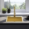 кухонная мойка Rea Leo 50x45 с сифоном, brush gold (ZLE-06004)