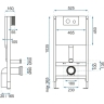 инсталляционная система Rea для унитаза + кнопка H gold (KPL-90008)