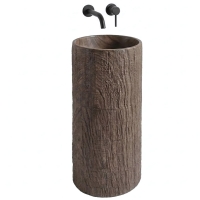 умывальник Rea Rossana 39,5x39,5 матовый, коричневый (REA-U0605)