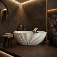 ванна акриловая Rea Carmen 170x84,5 отдельностоящая, белая (REA-W0506)