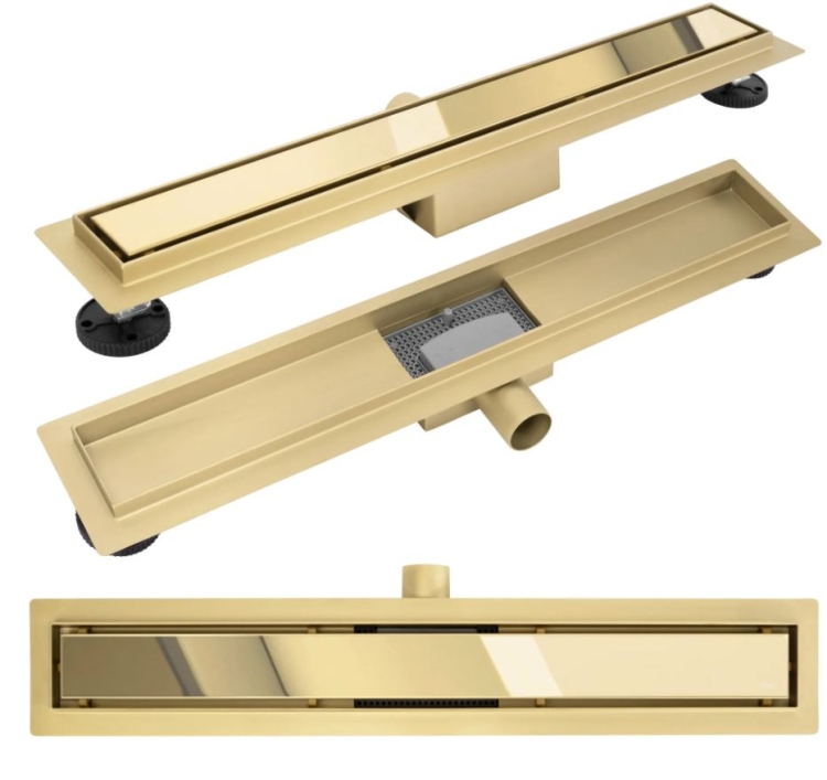 трап линейный Rea Neox 600 мм gold (REA-G2561)