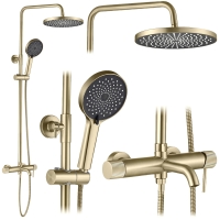 душевая система Rea Lungo Stripe brushed gold (REA-P9490)