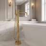смеситель для ванны Rea Lungo Diamond напольный gold (REA-B2249)