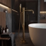 смеситель для ванны Rea Lungo Diamond напольный gold (REA-B2249)