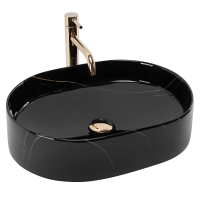 умывальник Rea Nadia 50x38 black stone (REA-U9240)
