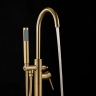 смеситель для ванны Rea Lungo отдельностоящий, brushed gold (REA-B7498)
