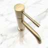 смеситель для умывальника Rea Lungo Diamond high brushed gold (REA-B9845)