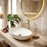 смеситель для умывальника Rea Lungo Diamond high brushed gold (REA-B9845)