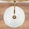 умывальник Rea Stella 36x36 white gold edge (REA-U7445)