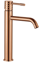 смеситель для умывальника Rea Lungo Diamond высокий, cooper (REA-B8996)