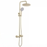 душевая система для душа с термостатом Rea Lungo brushed gold (REA-P6730)