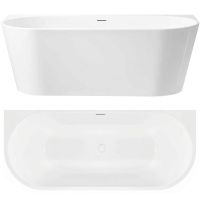 ванна акриловая Rea Capri 179,5x76 пристенная, white (REA-W1863)