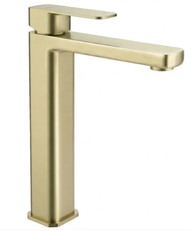 смеситель для умывальника Rea Arlo brushed gold, высокий (REA-B0977)