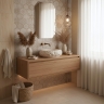 умывальник Rea Mika Warm Beige 50x38 матовый, бежевый, имитация камня (REA-U7347)