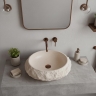 умывальник Rea Mika Warm Beige 50x38 матовый, бежевый, имитация камня (REA-U7347)