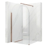 душевая стенка Rea Heaven 110x200 безопасное стекло, прозрачное brush copper (REA-K6688)