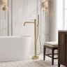 смеситель для ванны Rea Lungo Diamond напольный brushed gold (REA-B2246)