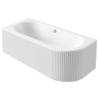 ванна акриловая Rea Orion Stripe 169,5x75 left угловая, пристенная, white (REA-W0073)