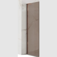душова стінка Rea Hugo 90x200,5 безпечне скло, brown, brash copper (REA-K6965)
