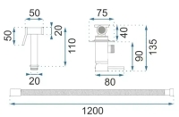 гигиенический душ Rea Foss Clif brushed copper (REA-B5845)