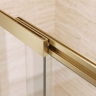 штора для ванны Rea Dario 120x140 brush gold стекло прозрачное (REA-W7888)