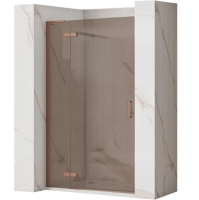 душові двері Rea Hugo 100x200,5 безпечне скло, brown, brash copper (REA-K6962)