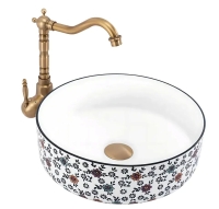 умывальник Rea Stefania 36x36 накладной, pattern (REA-U9852)