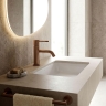 смеситель для умывальника Rea Lungo Diamond Low brushed copper (REA-B9844)