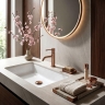 смеситель для умывальника Rea Lungo Diamond Low brushed copper (REA-B9844)