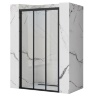душевая дверь Rea Alex 90x190 black стекло прозрачное (REA-K9638)