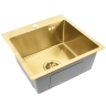 кухонная мойка Rea Leo 40x45 с сифоном, brush gold (ZLE-06001)