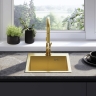 кухонная мойка Rea Leo 40x45 с сифоном, brush gold (ZLE-06001)