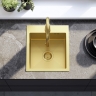 кухонная мойка Rea Leo 40x45 с сифоном, brush gold (ZLE-06001)