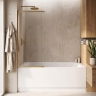 штора для ванны Rea Dario 100x140 brush gold стекло прозрачное (REA-W7885)