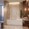 штора для ванны Rea Dario 100x140 brush gold стекло прозрачное (REA-W7885)