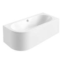 ванна акриловая Rea Orion 159,5x75 Right угловая, пристенная, white (REA-W0097)