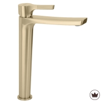 смеситель для умывальника Rea Maxim Premium high brushed gold (REA-B8951)