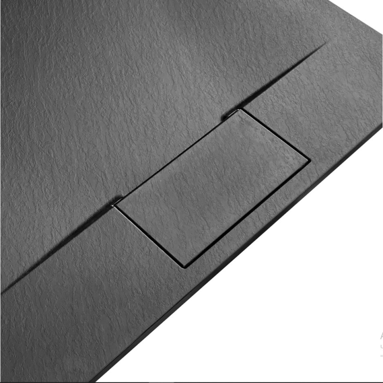 поддон Rea Bazalt Long 90x120 прямоугольный, черный (REA-K3325)