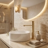 смеситель для умывальника Rea Arcos brushed gold (REA-B6972)