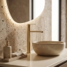 смеситель для умывальника Rea Arcos brushed gold (REA-B6972)