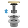сифон для умывальника с донным клапаном Rea click-clack brushed gold (REA-A9496)