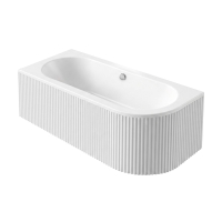 ванна акриловая Rea Orion Stripe 149,5x75 left угловая, пристенная, white (REA-W0071)