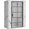 душевая дверь Rea Molier 110x190 безопасное стекло, прозрачное, чёрный (REA-K5660)
